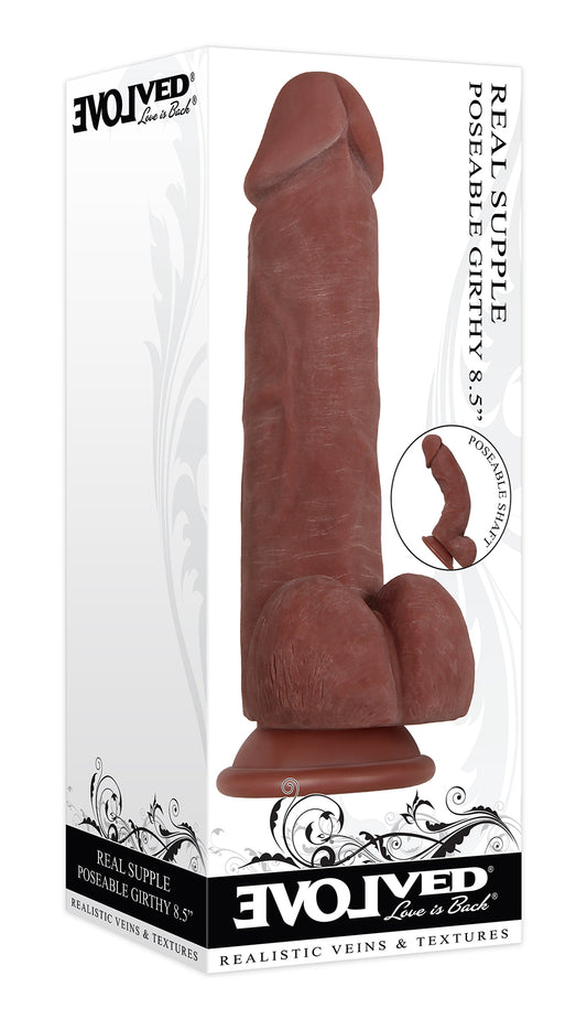 "Real Supple Poseable Girthy Dark 8.5 Inch EN-DD-6238-2"