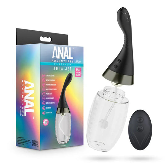 "Anal Adventures Platinum - Aqua Jet - Black BL-15095"