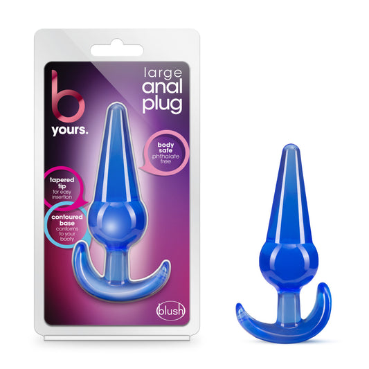 "B Yours - Large Anal Plug - Blue BL-24212"