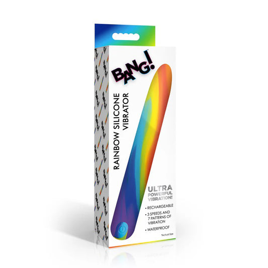 "Rainbow Silicone Vibrator BNG-AH709"
