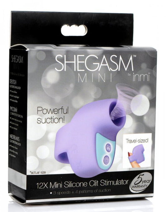 "Shegasm Mini 12x Mini Silicone Clit Stimulator - Purple INM-AG731"