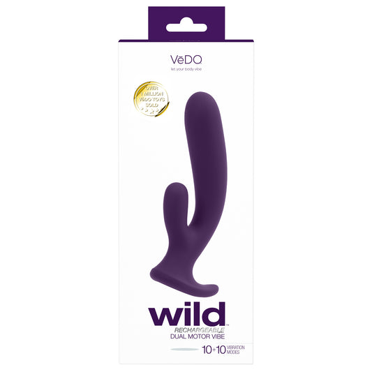 "Wild Rechargeable Dual Motor Vibe - Purple VI-P1813"