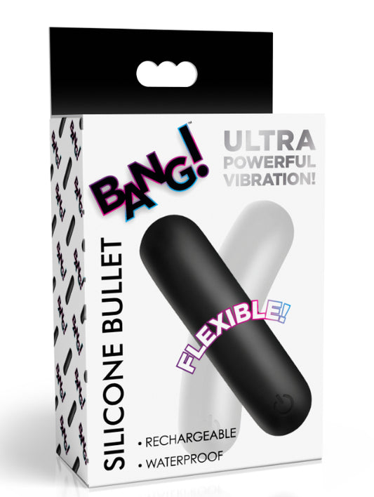 "Flexible Silicone Bullet - Black BNG-AH717-BLK"