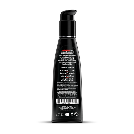 Aqua Heat Water Based Warming Lubricant - 4 Fl. Oz.