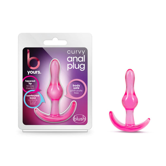 "B Yours - Curvy Anal Plug - Pink BL-24510"