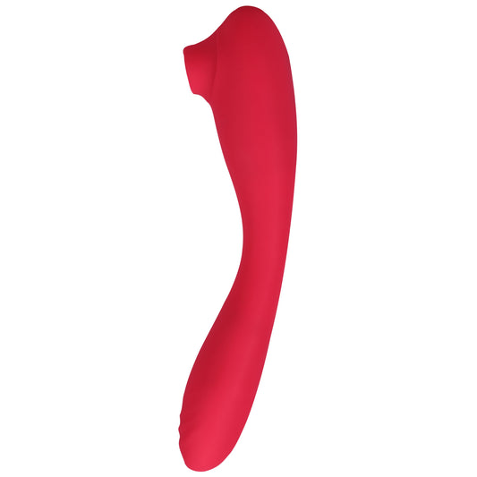 This Product Sucks - Sucking Clitoral Stimulator With Bendable G-Spot Vibrator - Pink DJ0990-26-BX