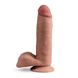 "Dr. Skin Plus - 7 Inch Posable Dildo With Balls - Mocha BL-19917"