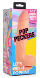 "Pop Pecker 8.25 Inch Dildo With Balls - Light POPP-AG768-LGH"