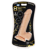 "Pro Sensual Premium Silicone 8 Inch Dong With 3 Cockrings - Flesh WTC852851"