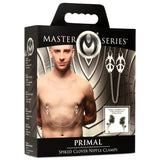 "Primal Spiked Clover Nipple Clamps - Silver MS-AH351"