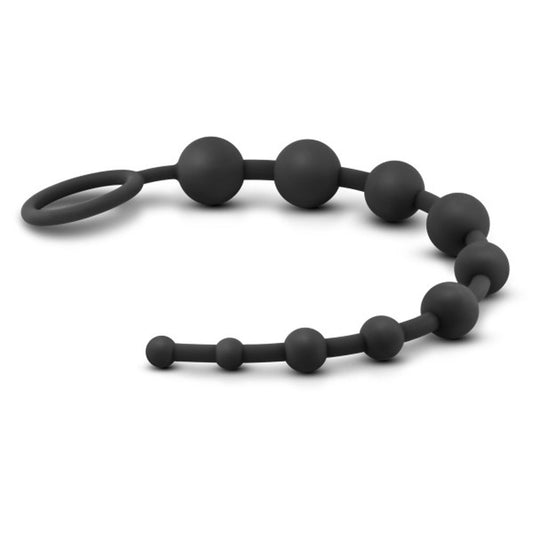 "Anal Adventures - Platinum - Silicone 10 Anal Beads - Black BL-11015"