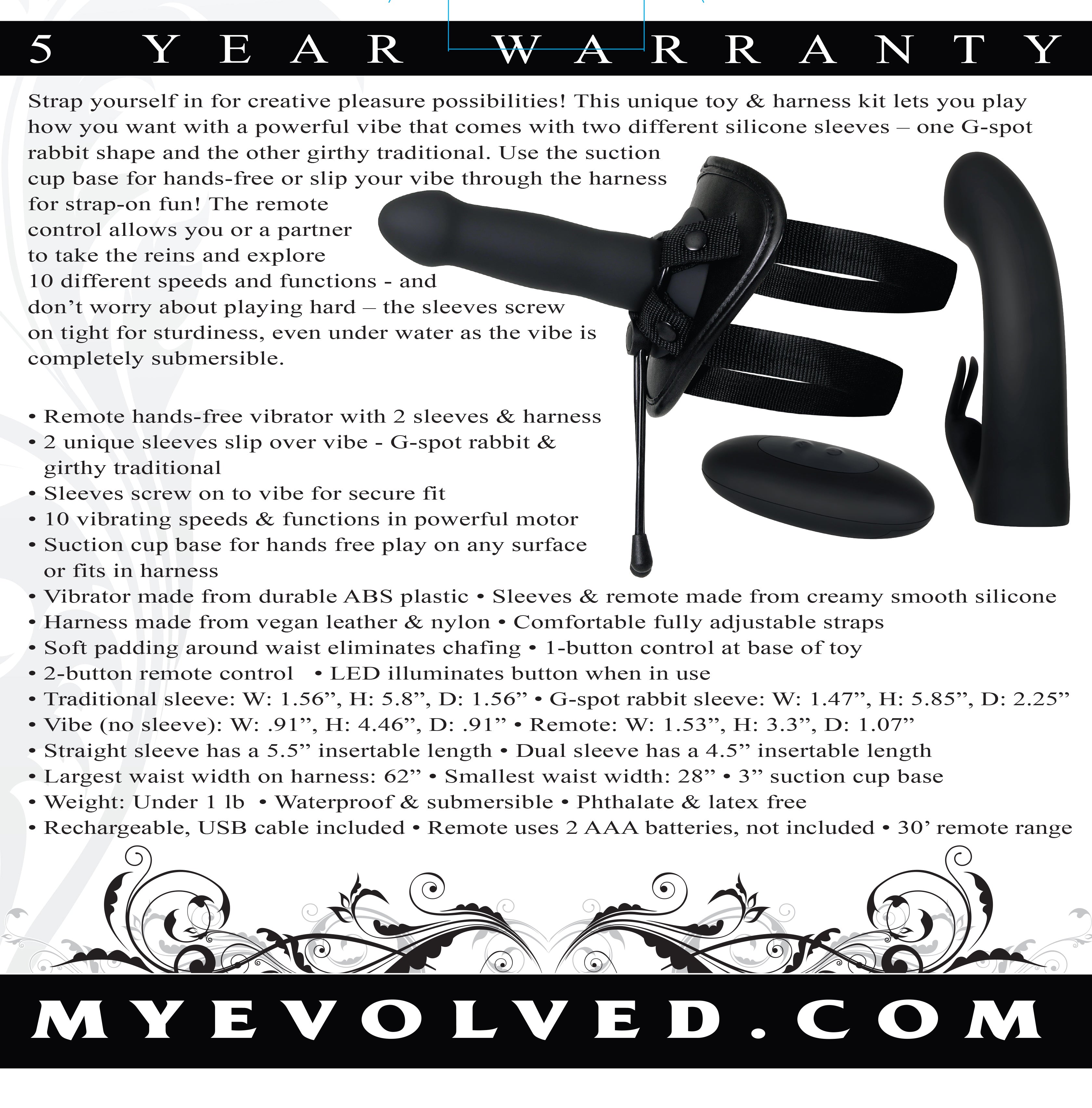 "Heavenly Harness - Black EN-RS-8478-2"