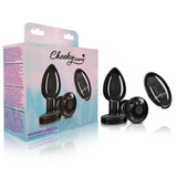Vibrating Gunmetal Metal Remote Plug - Medium