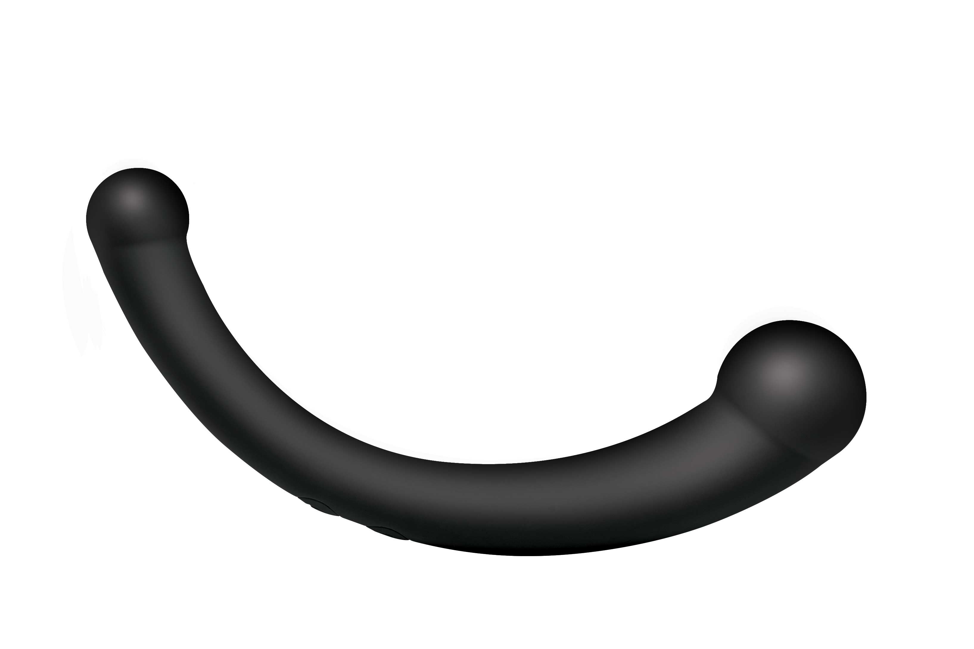 "10x Vibra-Crescent Silicone Dual Ended Dildo - Black MS-AH112-BLK"
