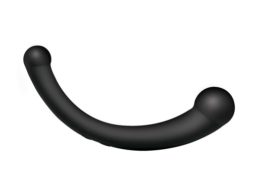 "10x Vibra-Crescent Silicone Dual Ended Dildo - Black MS-AH112-BLK"