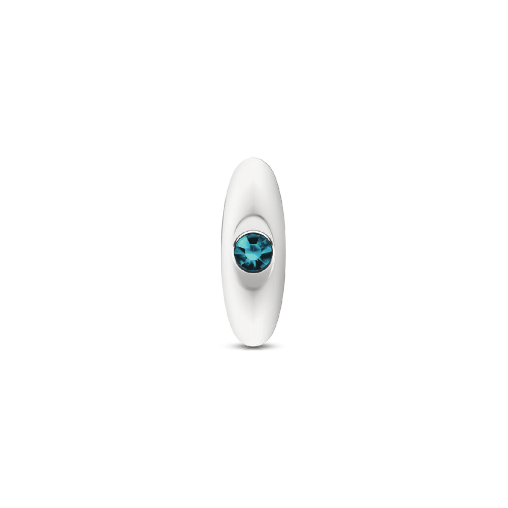 Silver Anchor Buttplug Kit - Clear Iridescent/teal