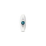 Silver Anchor Buttplug Kit - Clear Iridescent/teal