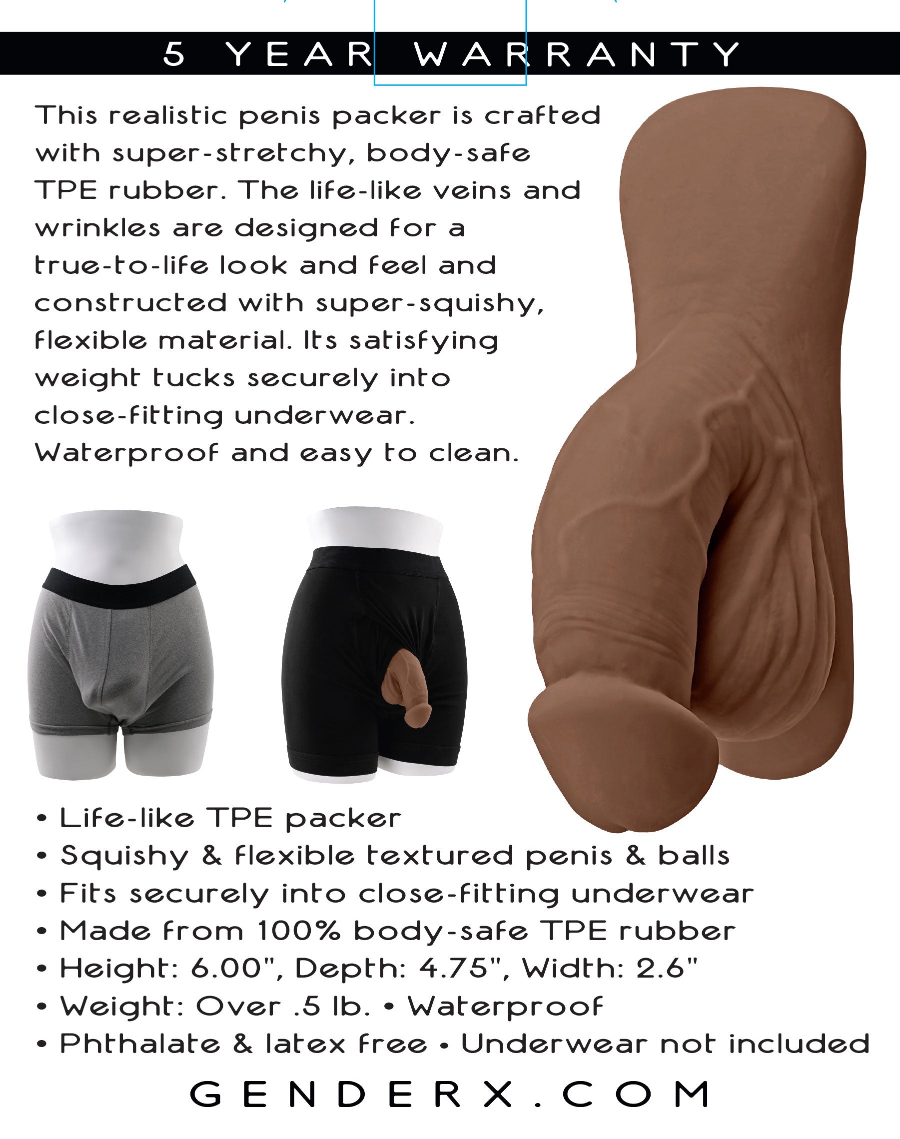 "4 Inch Silicone Packer Dark GX-PK-0976-2"