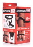 "Hollow Silicone Dildo Strap-on - Black SM-AG365-BLK"
