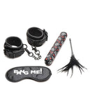 "Bang - Bondage Kit - XL Bullet, Cuffs, Tickler and Blindfold - Black BNG-AH047"