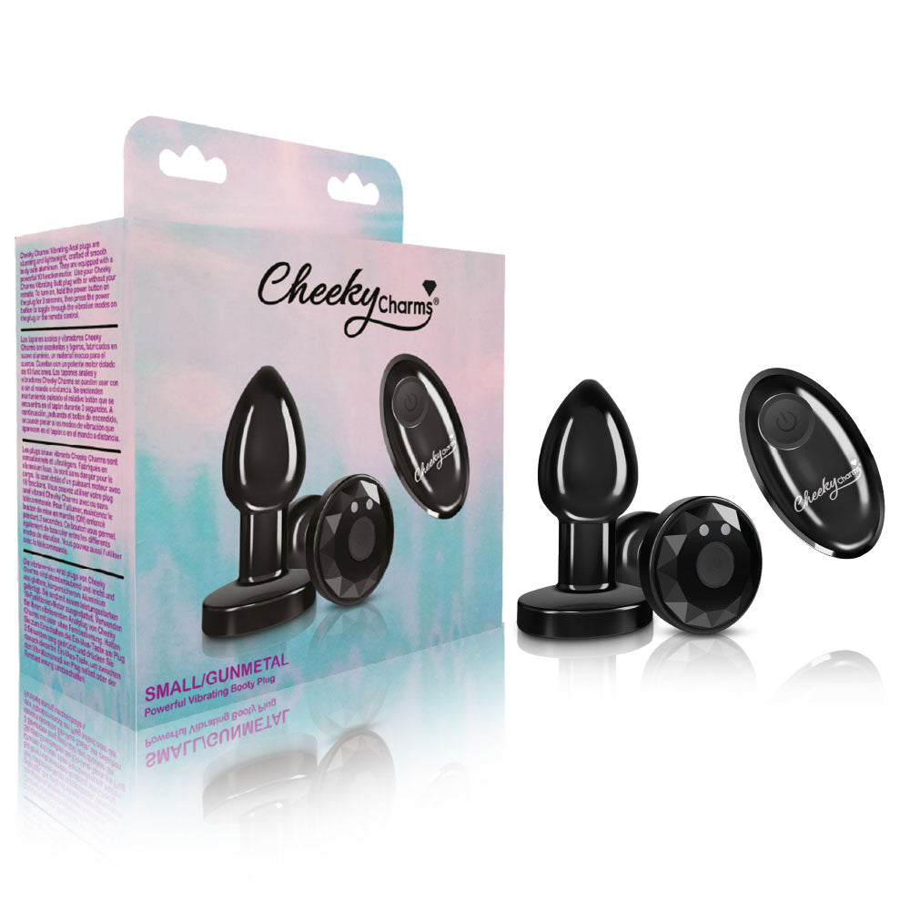 Vibrating Gunmetal Metal Remote Plug - Small