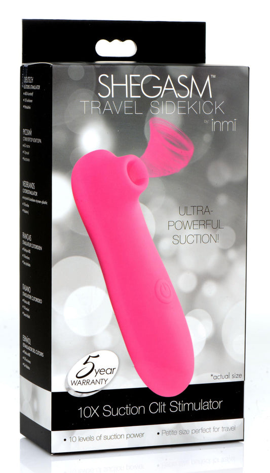 "Shegasm Travel Sidekick 10x Suction Clit Stimulator - Pink INM-AG780"