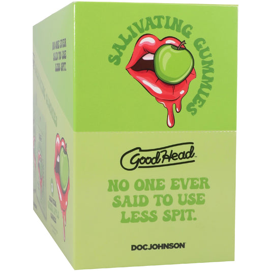 "Goodhead - Salivating Gummies 24 Pk Display (3 Pcs Per Pouch) - Green Apple DJ1387-53-BX"