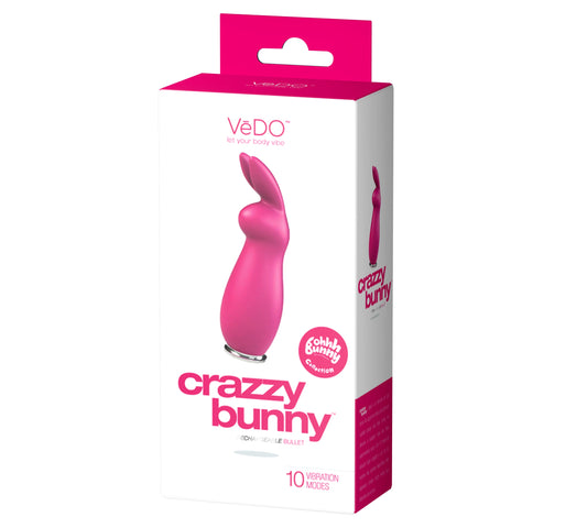 "Crazzy Bunny Rechargeable Bullet - Pretty in Pink BU-0501"
