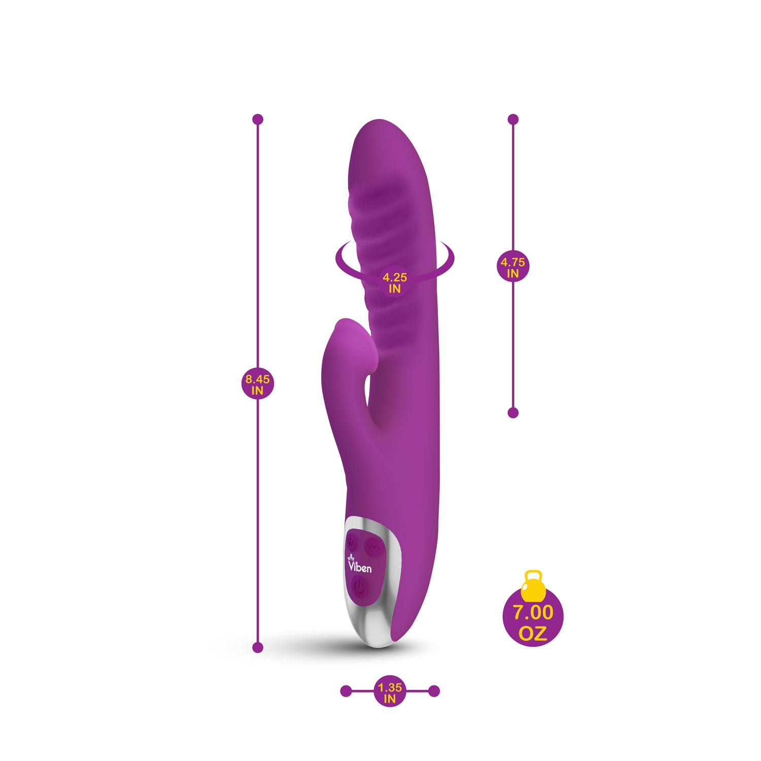Frenzy Clitoral Suction Rabbit - Berry