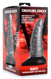 "Beastly Tapered Bumpy Silicone Dildo - Silver CC-AG878-SLV"