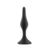 Anal Adventures Platinum - Silicone Beginner Plug - Small - Black