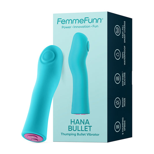 "Hana Bullet Thumping Vibrator - Turquoise FF-1050-04"