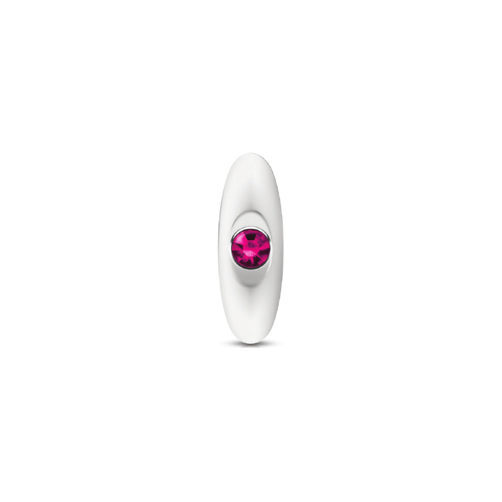 Silver Anchor Buttplug Kit - Clear Iridescent/pink