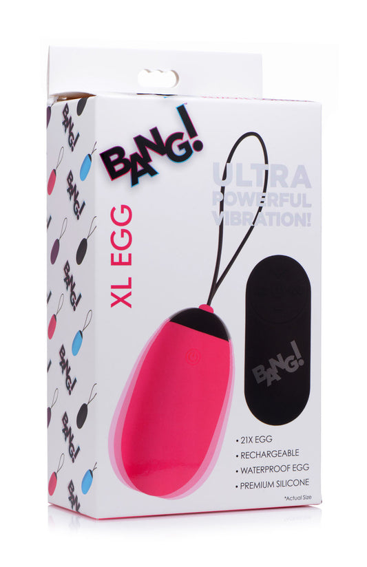 "Bang XL Silicone Vibrating Egg - Pink BNG-AG331-PNK"