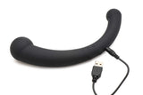 10x Vibra-Crescent Silicone Dual Ended Dildo - Black