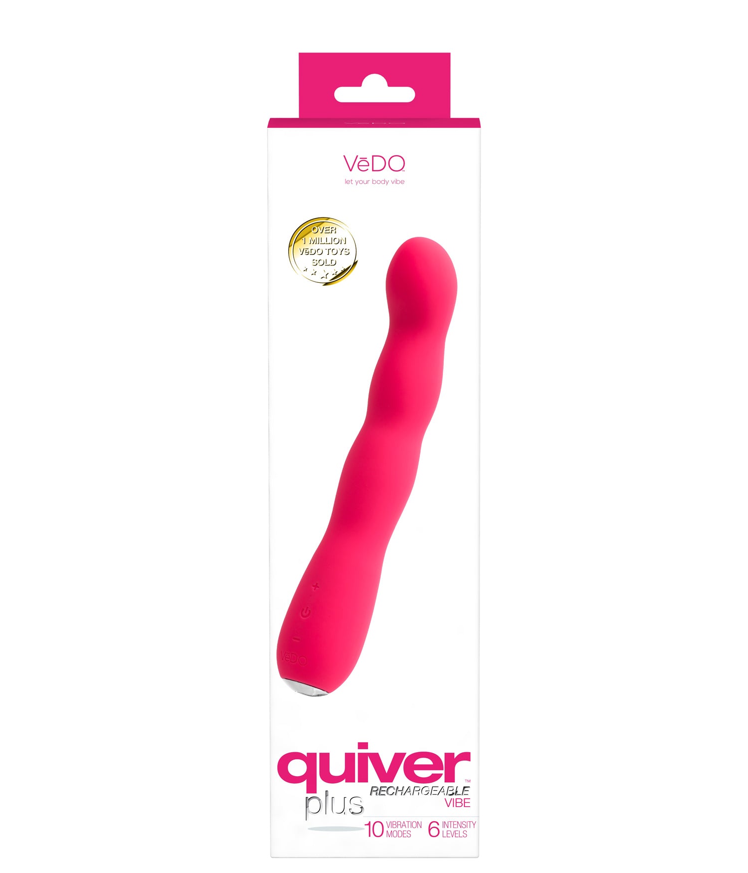 "Quiver Plus Rechargeable Vibe - Pink VI-P1909"