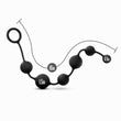 "Anal Adventures - Platinum - Silicone Large Anal Beads - Black BL-11115"