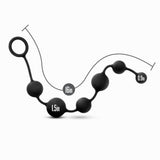 "Anal Adventures - Platinum - Silicone Large Anal Beads - Black BL-11115"