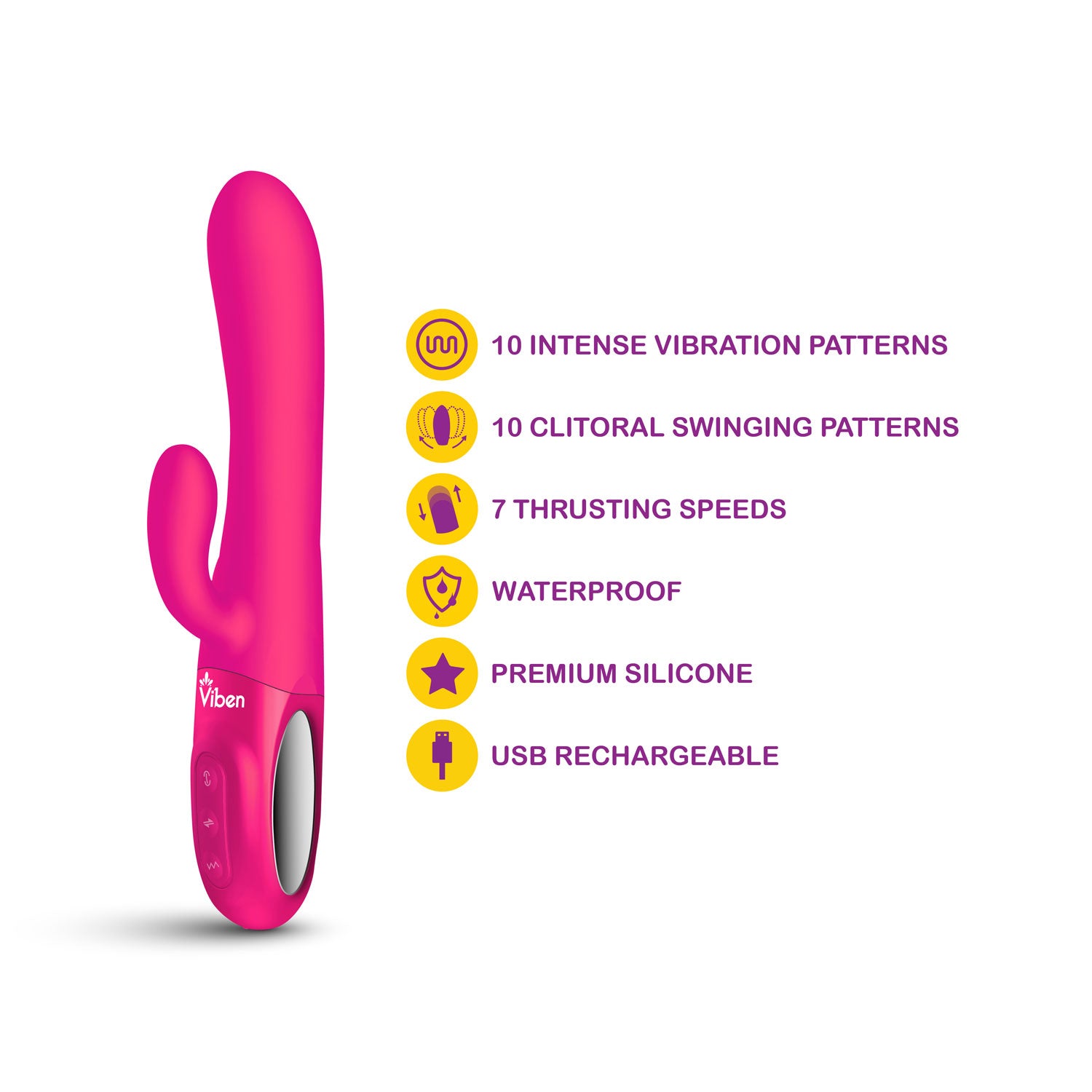 Hypnotic Clit Teaser and Thrusting Rabbit - Hot Pink