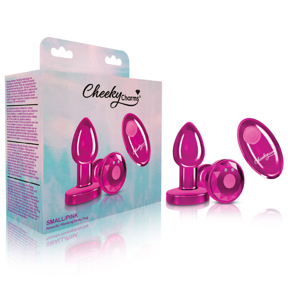 Vibrating Pink Metal Remote Plug - Small