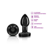 Vibrating Gunmetal Metal Remote Plug - Small