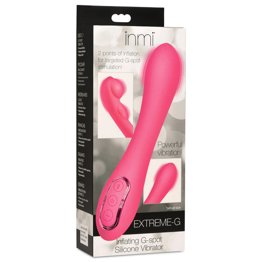 "Extreme-G Inflating G-Spot Silicone Vibrator - Pink INM-AH293"