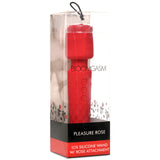 "Pleasure Rose 10x Silicone Wand With Rose Attachment - Red INM-AH318"