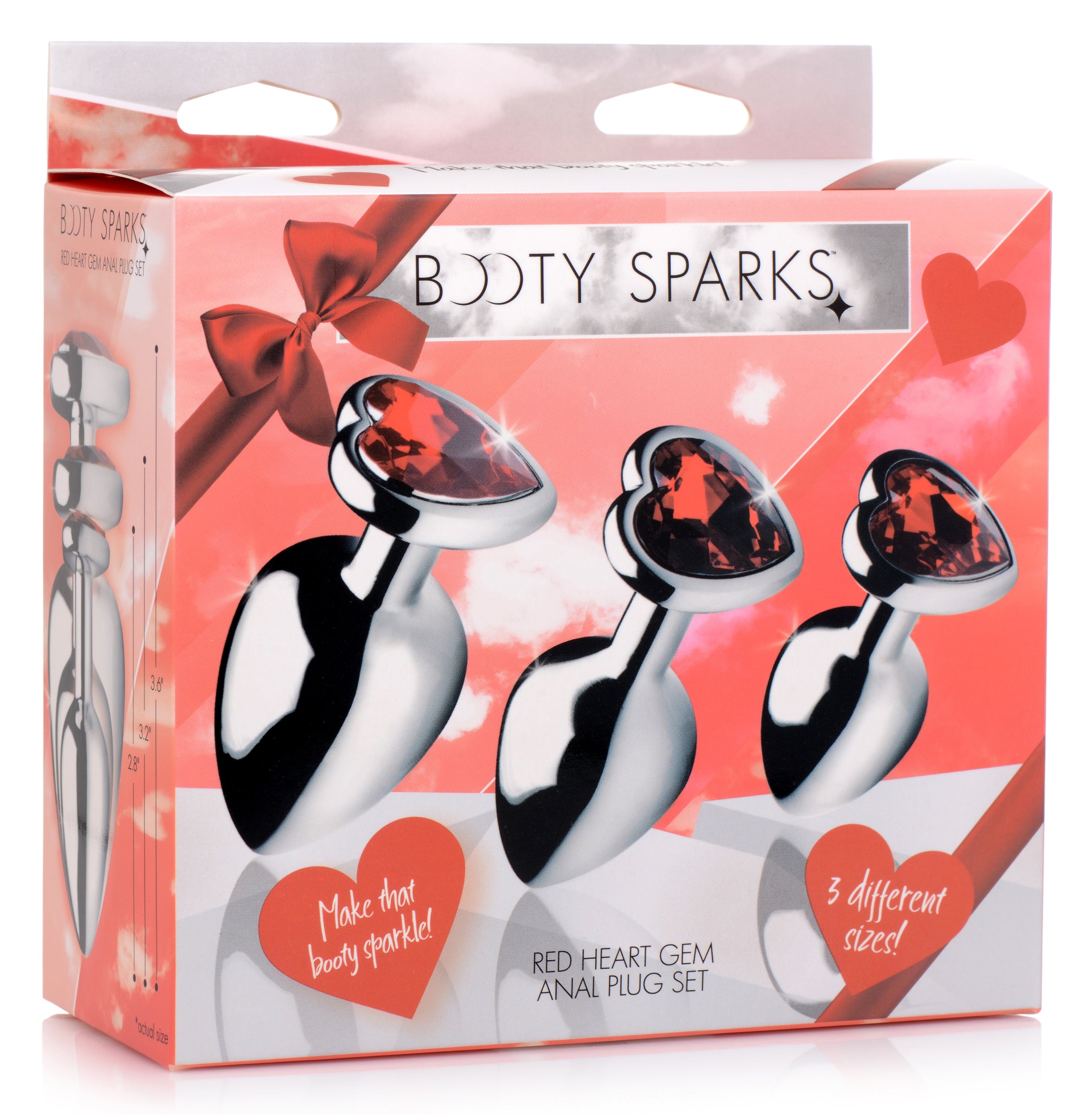 "Red Heart Gem Anal Plug Set BTYS-AG694"