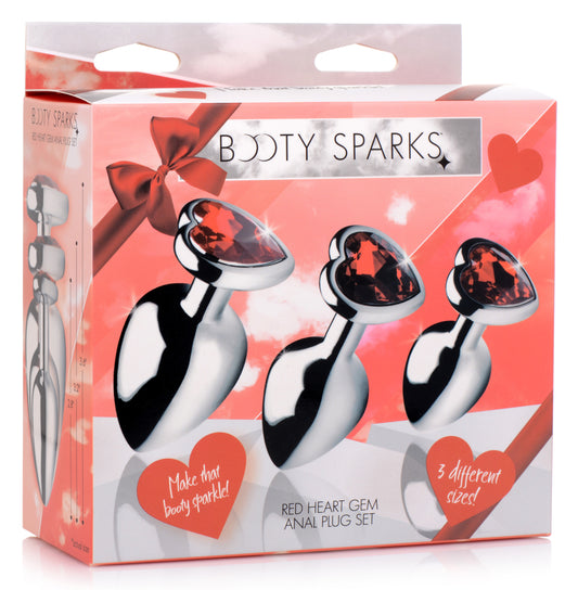 "Red Heart Gem Anal Plug Set BTYS-AG694"