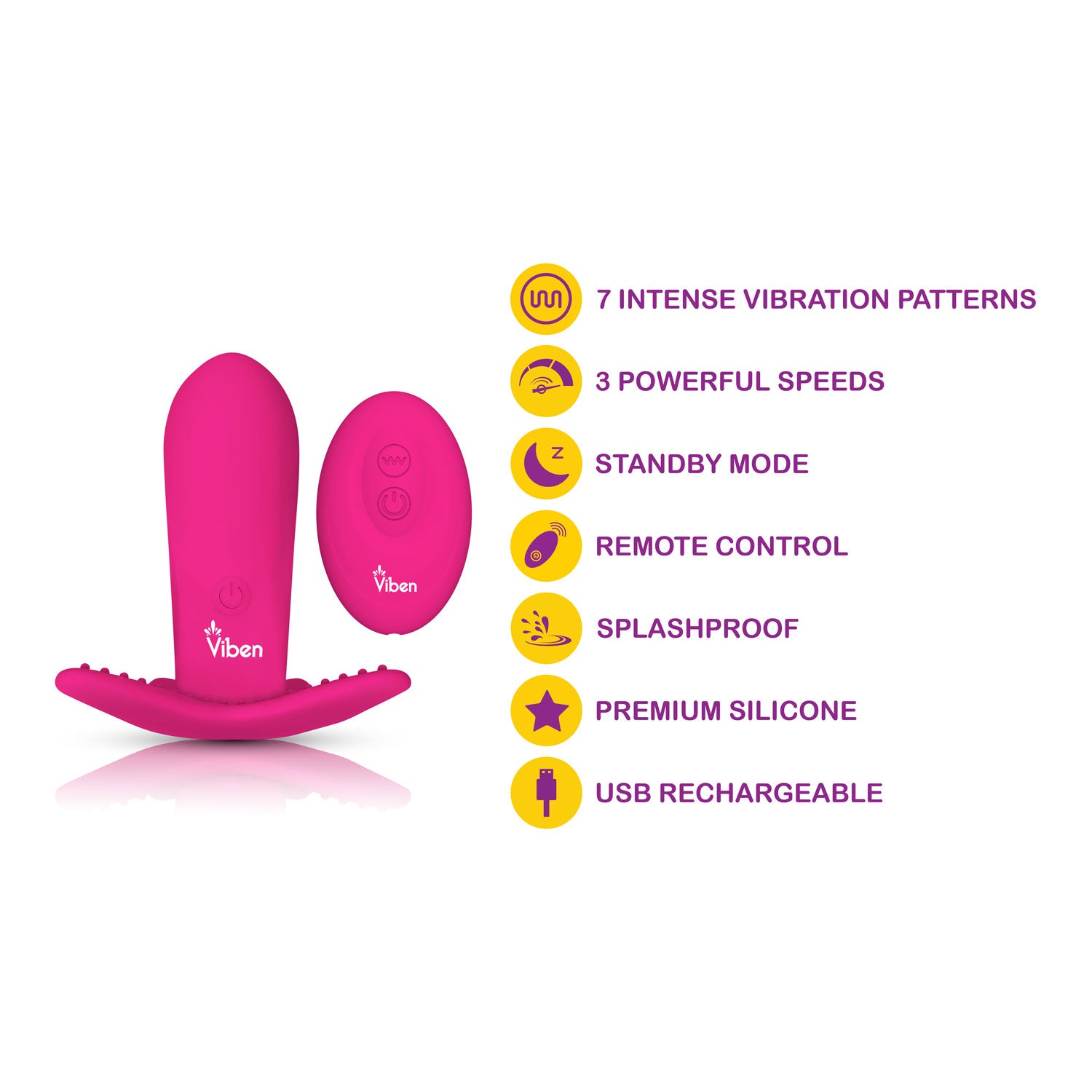 Intrigue Insertable Butterfly Panty Vibe - Hot Pink