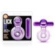 "Play With Me - Lick It - Vibrating Double Strap Cockring - Purple BL-61911"