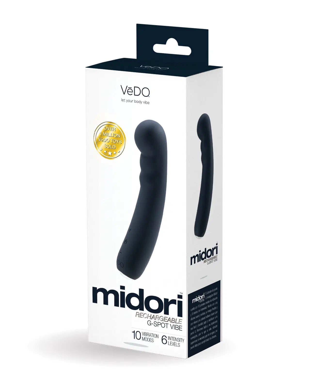 "Midori Rechargeable G-Spot Vibe - Just Black VI-P2008"