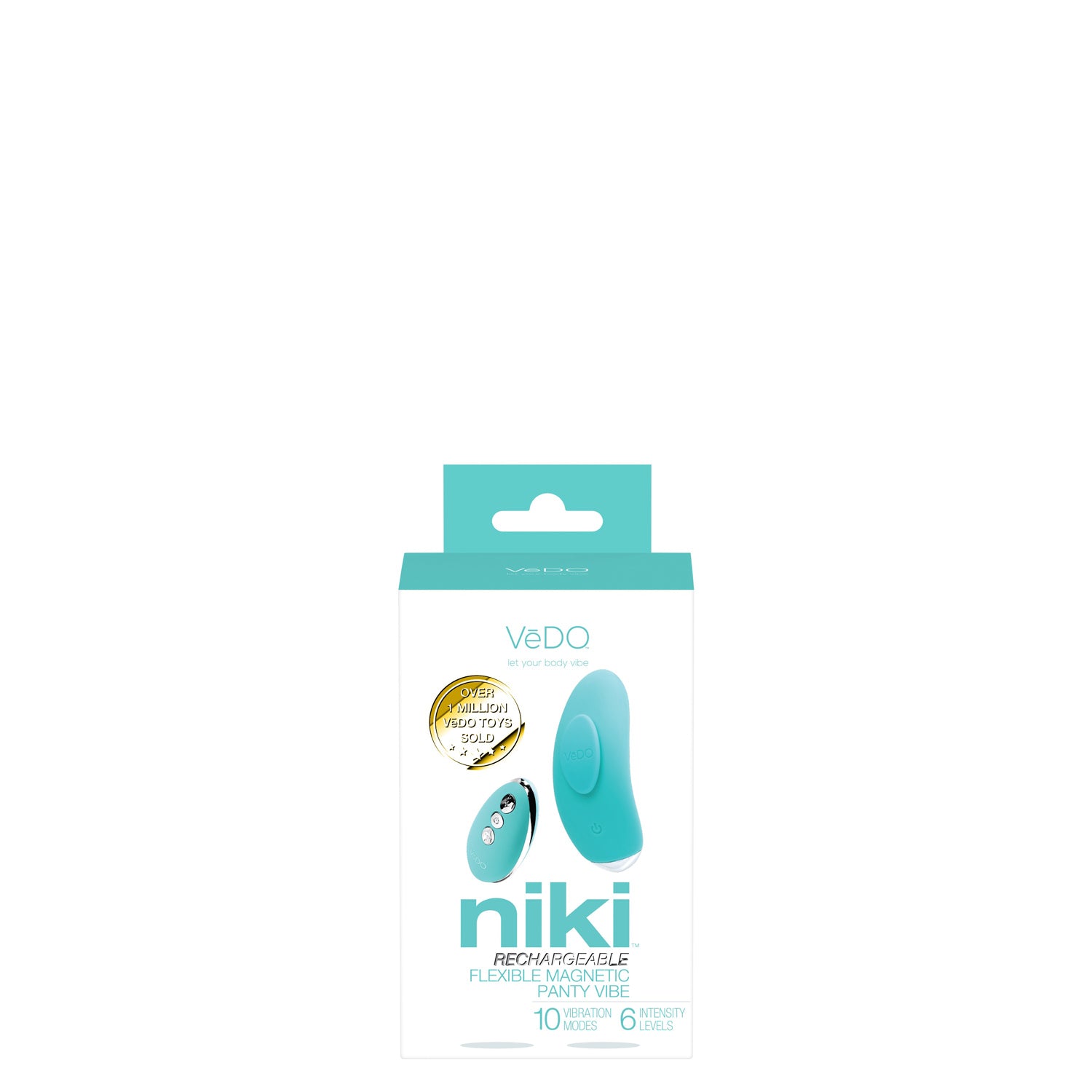 "Niki Rechargeable Flexible Magnetic Panty Vibe - Turquoise VI-P1601"