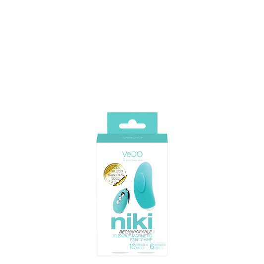 "Niki Rechargeable Flexible Magnetic Panty Vibe - Turquoise VI-P1601"